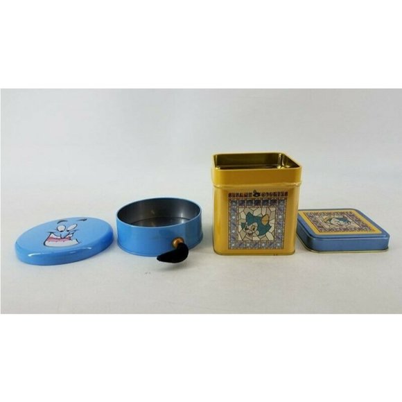 Lot of Tokyo Disney Collectibles - Aladdin Genie + Pinocchio Cookie Tins Japan - Picture 7 of 7